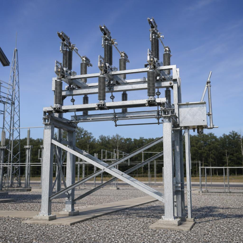 Group-operated disconnect switch support