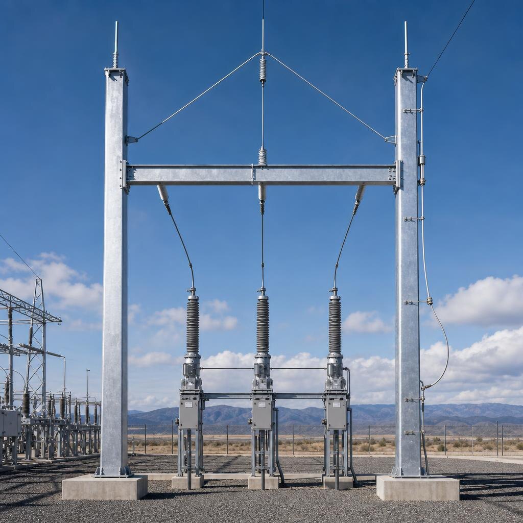 H-frame configuration with shield-wire peaks